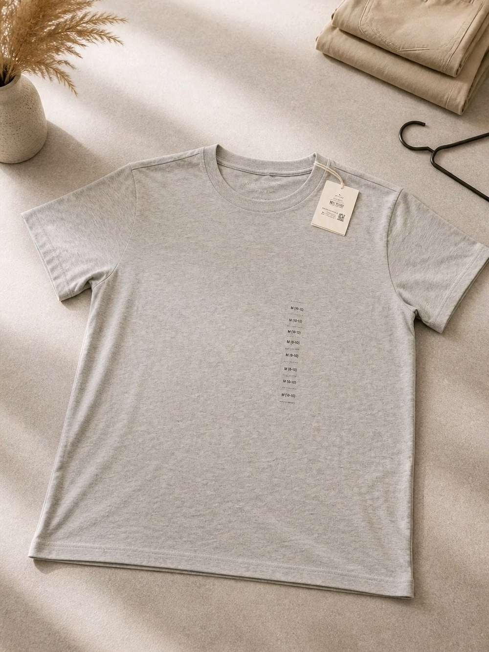 Womens  Minimalist Crewneck Tee in Light Gray